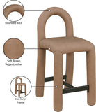 Amari Vegan Leather Upholstered Counter Stool — 11064-C - Brown - 11064Brown-C Infographic