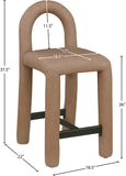 Amari Vegan Leather Upholstered Counter Stool — 11064-C - Brown - 11064Brown-C Dim