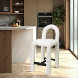 Amari Vegan Leather Upholstered Counter Stool — 11064-C - Cream - 11064Cream-C alternate view 1