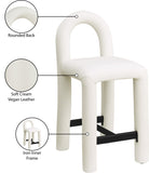 Amari Vegan Leather Upholstered Counter Stool — 11064-C - Cream - 11064Cream-C Infographic