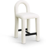 Amari Vegan Leather Upholstered Counter Stool — 11064-C - Cream - 11064Cream-C