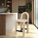 Amari Vegan Leather Upholstered Counter Stool — 11064-C - Tan - 11064Tan-C alternate view 1