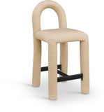 Amari Vegan Leather Upholstered Counter Stool — 11064-C - Tan - 11064Tan-C