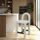 Amari Vegan Leather Upholstered Counter Stool — 11064-C - Taupe - 11064Taupe-C alternate view 1
