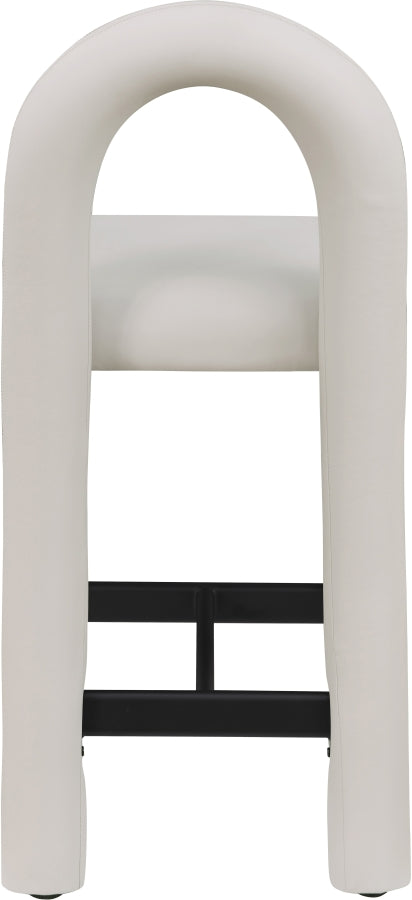 Amari Vegan Leather Upholstered Counter Stool — 11064-C - Taupe - 11064Taupe-C alternate view 4