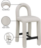 Amari Vegan Leather Upholstered Counter Stool — 11064-C - Taupe - 11064Taupe-C Infographic