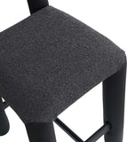 Amari Vegan Leather and Boucle Fabric Upholstered Counter Stool — 11066-C - Black - 11066Black-C alternate view 6
