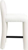 Amari Vegan Leather and Boucle Fabric Upholstered Counter Stool — 11066-C - Cream - 11066Cream-C alternate view 3