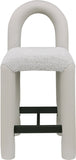 Amari Vegan Leather and Boucle Fabric Upholstered Counter Stool — 11066-C - Taupe - 11066Taupe-C alternate view 2