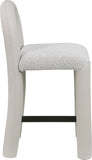 Amari Vegan Leather and Boucle Fabric Upholstered Counter Stool — 11066-C - Taupe - 11066Taupe-C alternate view 3