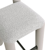 Amari Vegan Leather and Boucle Fabric Upholstered Counter Stool — 11066-C - Taupe - 11066Taupe-C alternate view 6