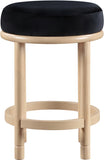 Monette Velvet Upholstered Counter Stool — 976-C - Black - 976Black-C alternate view 2