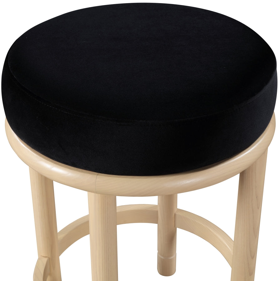 Monette Velvet Upholstered Counter Stool — 976-C - Black - 976Black-C alternate view 3