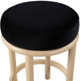 Monette Velvet Upholstered Counter Stool — 976-C - Black - 976Black-C alternate view 3