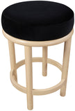 Monette Velvet Upholstered Counter Stool — 976-C - Black - 976Black-C alternate view 4