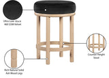 Monette Velvet Upholstered Counter Stool — 976-C - Black - 976Black-C Infographic