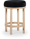 Monette Velvet Upholstered Counter Stool — 976-C - Black - 976Black-C