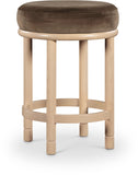 Monette Velvet Upholstered Counter Stool — 976-C - Brown - 976Brown-C