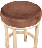 Monette Velvet Upholstered Counter Stool — 976-C - Cognac - 976Cognac-C alternate view 3