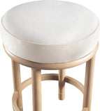 Monette Velvet Upholstered Counter Stool — 976-C - Cream - 976Cream-C alternate view 3