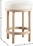 Monette Velvet Upholstered Counter Stool — 976-C - Cream - 976Cream-C Dim