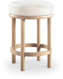 Monette Velvet Upholstered Counter Stool — 976-C - Cream - 976Cream-C