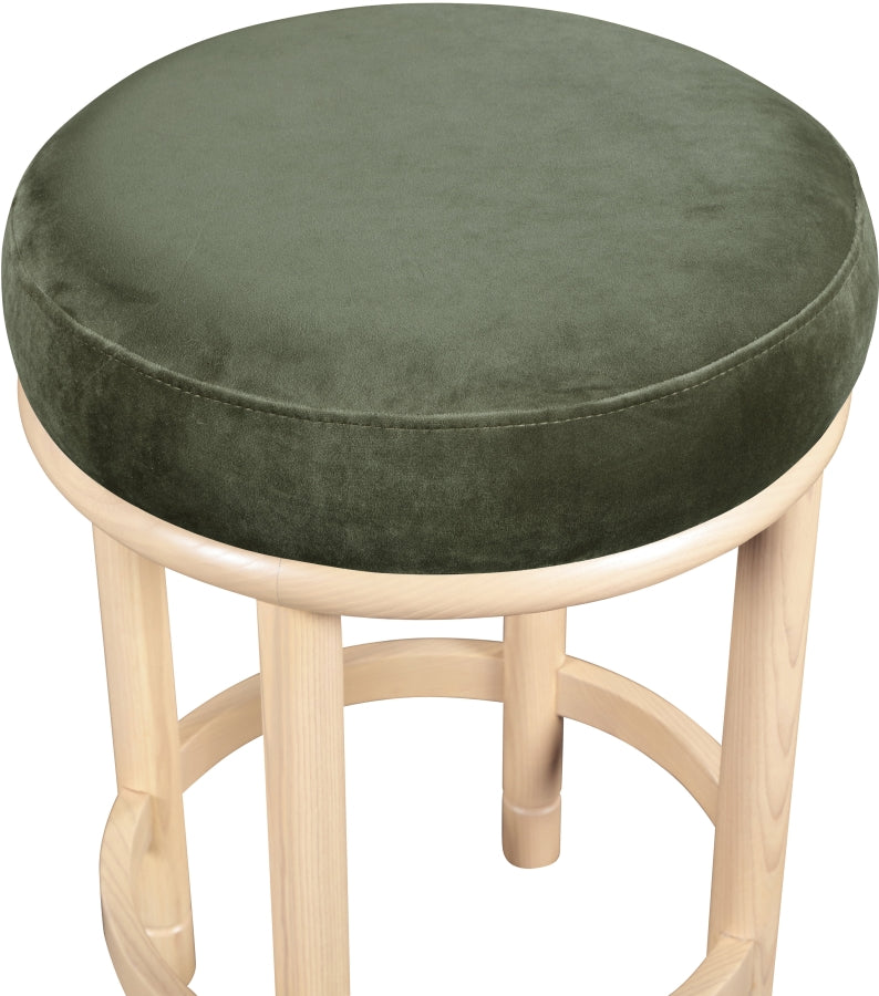 Monette Velvet Upholstered Counter Stool — 976-C - Green - 976Green-C alternate view 3