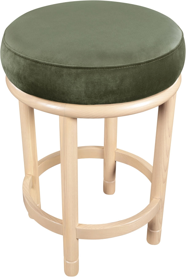 Monette Velvet Upholstered Counter Stool — 976-C - Green - 976Green-C alternate view 4