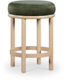 Monette Velvet Upholstered Counter Stool — 976-C - Green - 976Green-C