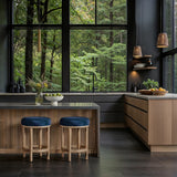 Monette Velvet Upholstered Counter Stool — 976-C - Blue - 976Navy-C alternate view 1
