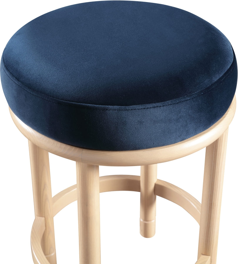 Monette Velvet Upholstered Counter Stool — 976-C - Blue - 976Navy-C alternate view 3