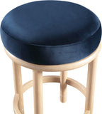 Monette Velvet Upholstered Counter Stool — 976-C - Blue - 976Navy-C alternate view 3