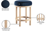Monette Velvet Upholstered Counter Stool — 976-C - Blue - 976Navy-C Infographic