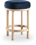 Monette Velvet Upholstered Counter Stool — 976-C - Blue - 976Navy-C