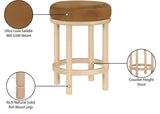 Monette Velvet Upholstered Counter Stool — 976-C - Saddle - 976Saddle-C Infographic