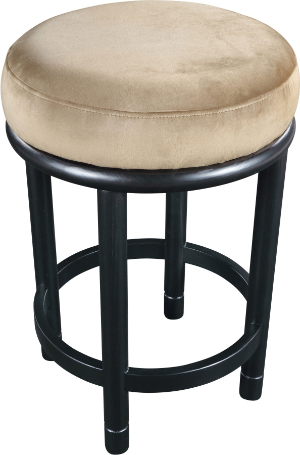 Monette Velvet Upholstered Counter Stool — 977-C - Beige - 977Beige-C alternate view 4
