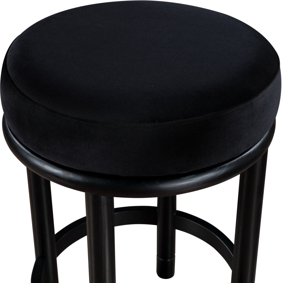 Monette Velvet Upholstered Counter Stool — 977-C - Black - 977Black-C alternate view 3
