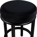 Monette Velvet Upholstered Counter Stool — 977-C - Black - 977Black-C alternate view 3