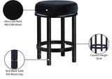 Monette Velvet Upholstered Counter Stool — 977-C - Black - 977Black-C Infographic