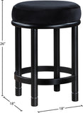 Monette Velvet Upholstered Counter Stool — 977-C - Black - 977Black-C Dim