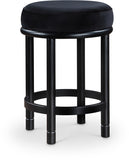 Monette Velvet Upholstered Counter Stool — 977-C - Black - 977Black-C