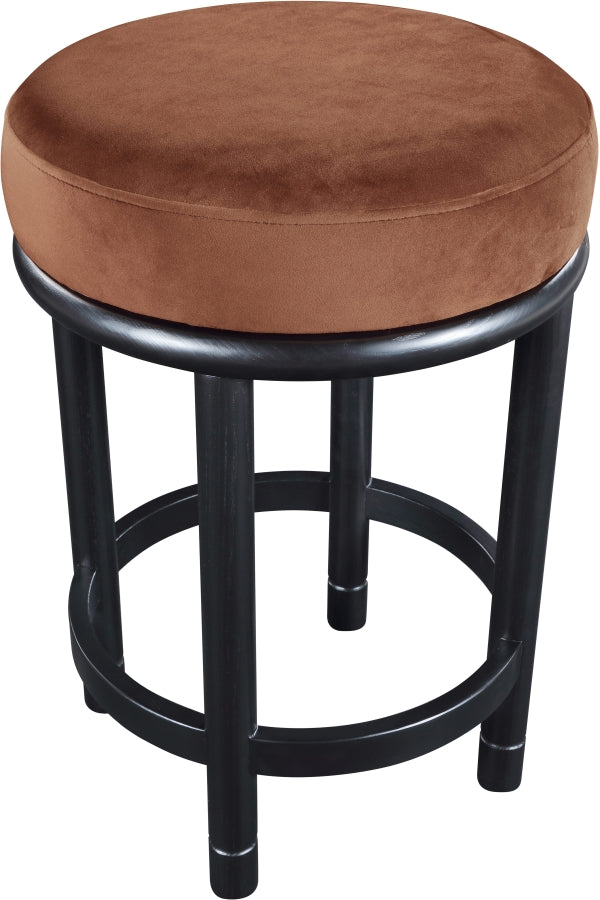 Monette Velvet Upholstered Counter Stool — 977-C - Cognac - 977Cognac-C alternate view 4