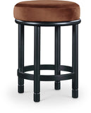 Monette Velvet Upholstered Counter Stool — 977-C - Cognac - 977Cognac-C