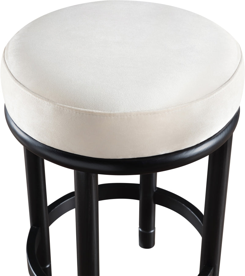 Monette Velvet Upholstered Counter Stool — 977-C - Cream - 977Cream-C alternate view 3