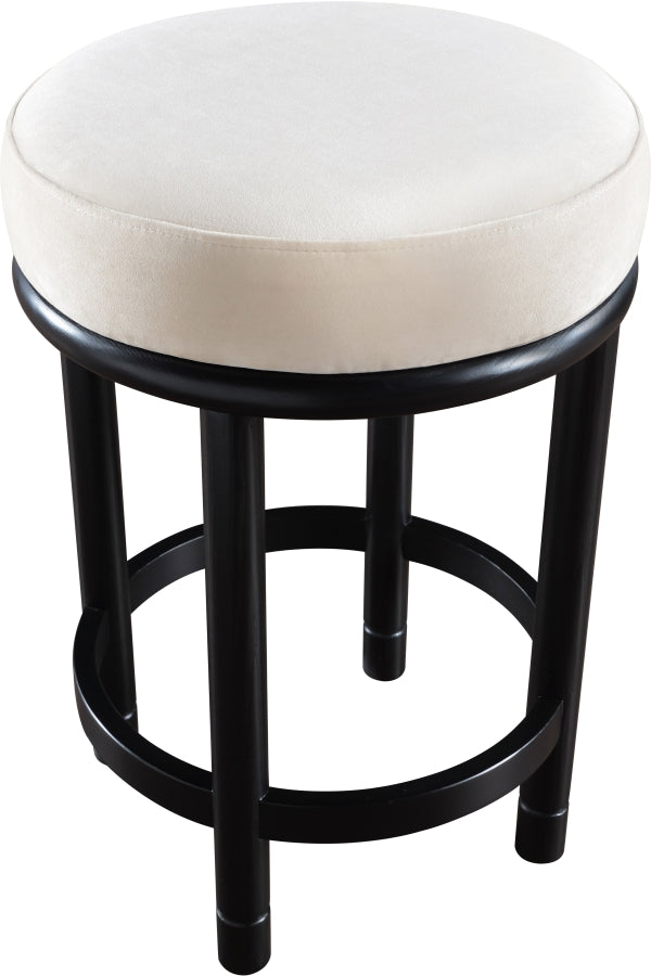 Monette Velvet Upholstered Counter Stool — 977-C - Cream - 977Cream-C alternate view 4