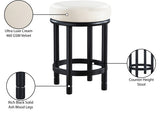 Monette Velvet Upholstered Counter Stool — 977-C - Cream - 977Cream-C Infographic