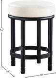 Monette Velvet Upholstered Counter Stool — 977-C - Cream - 977Cream-C Dim