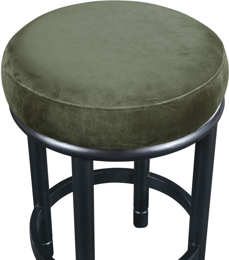 Monette Velvet Upholstered Counter Stool — 977-C - Green - 977Green-C alternate view 3