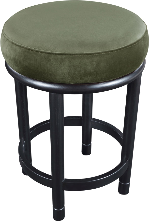 Monette Velvet Upholstered Counter Stool — 977-C - Green - 977Green-C alternate view 4
