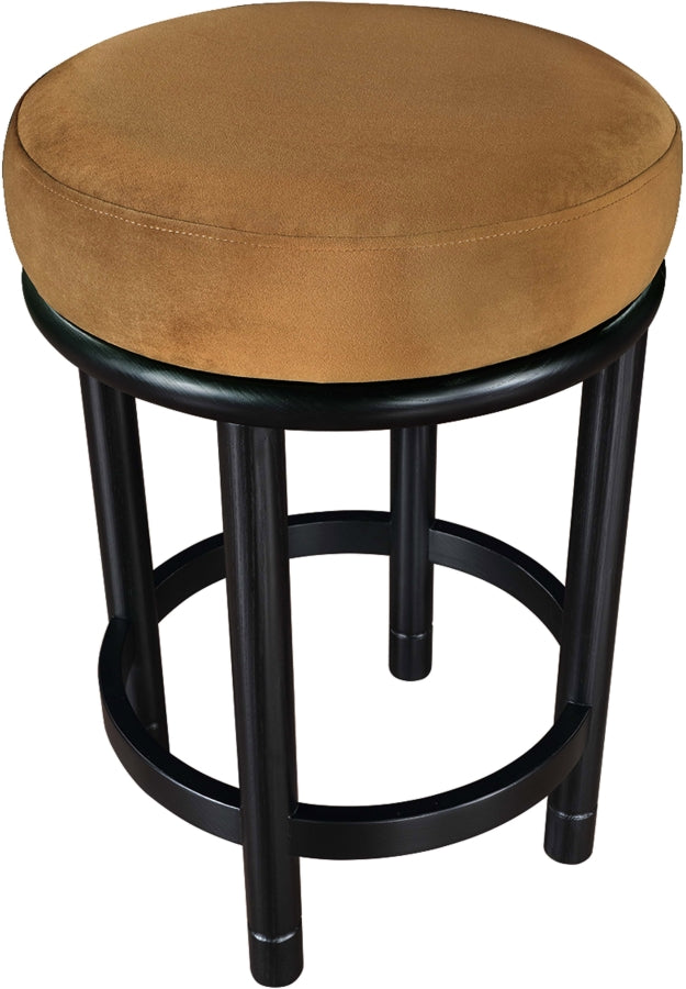 Monette Velvet Upholstered Counter Stool — 977-C - Saddle - 977Saddle-C alternate view 4